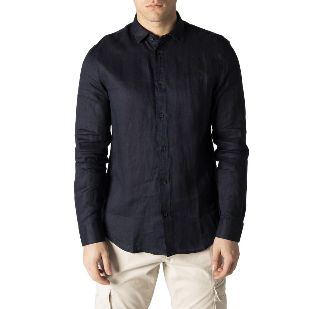 Armani Exchange Blue Linen Dress Shirt | Regal Royce