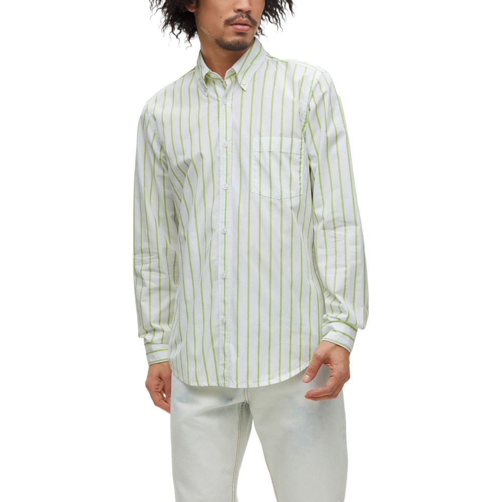 Hugo Boss Green Cotton Dress Shirt | Regal Royce