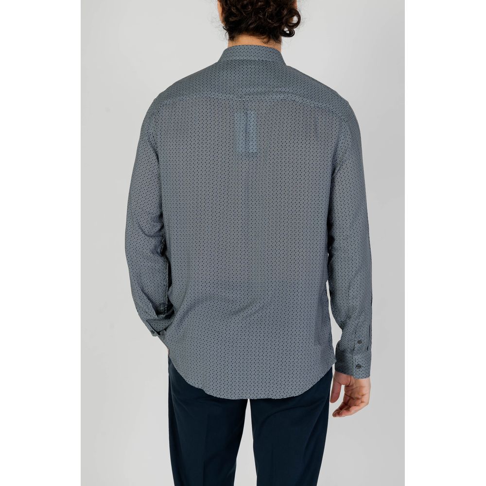 Armani Exchange Gray Viscose Pattern Shirt | Regal Royce