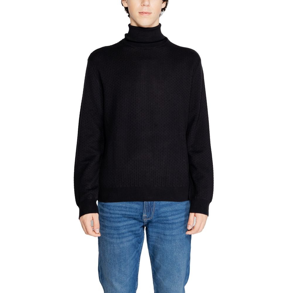 Armani Exchange Black Cotton Turtleneck | Regal Royce