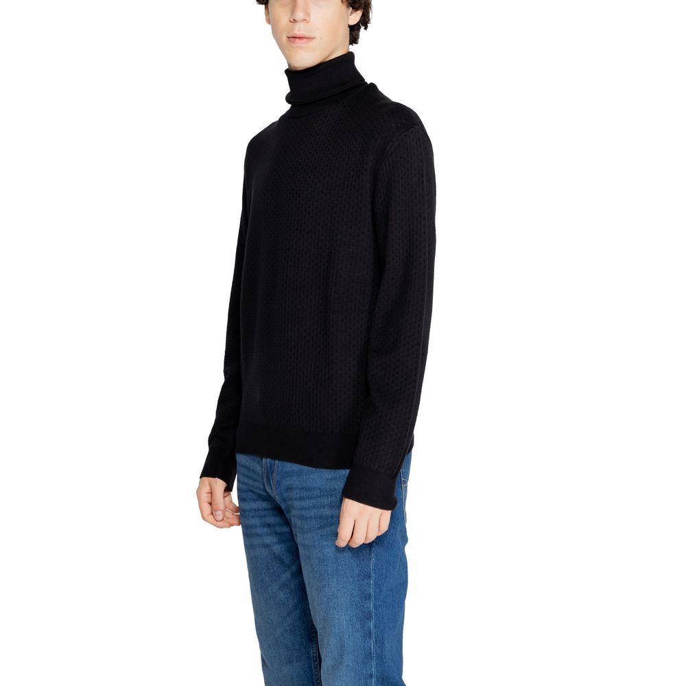 Armani Exchange Black Cotton Turtleneck | Regal Royce