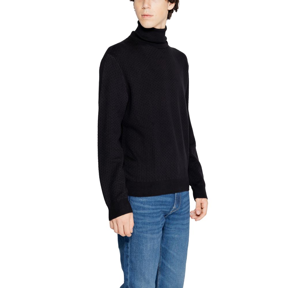 Armani Exchange Black Cotton Turtleneck | Regal Royce