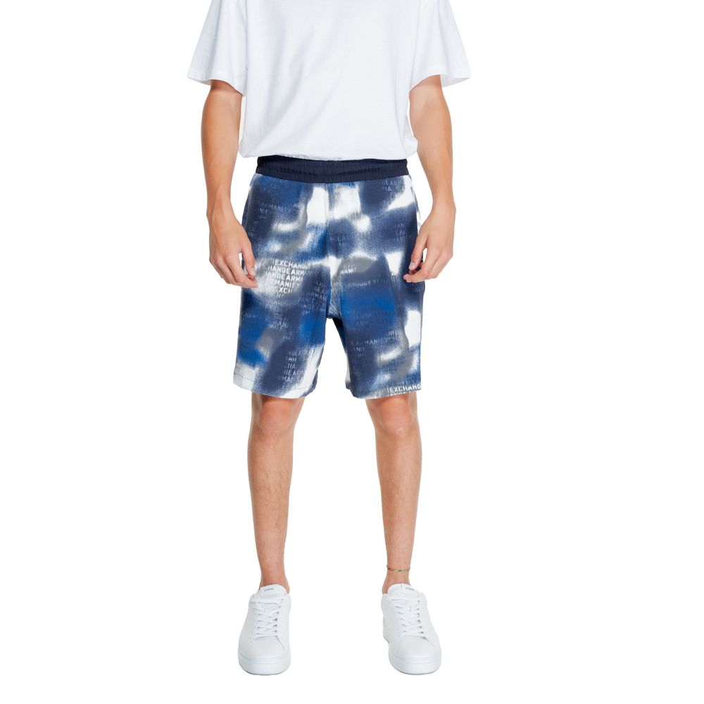 Armani Exchange Blue Cotton Bermuda Shorts | Regal Royce