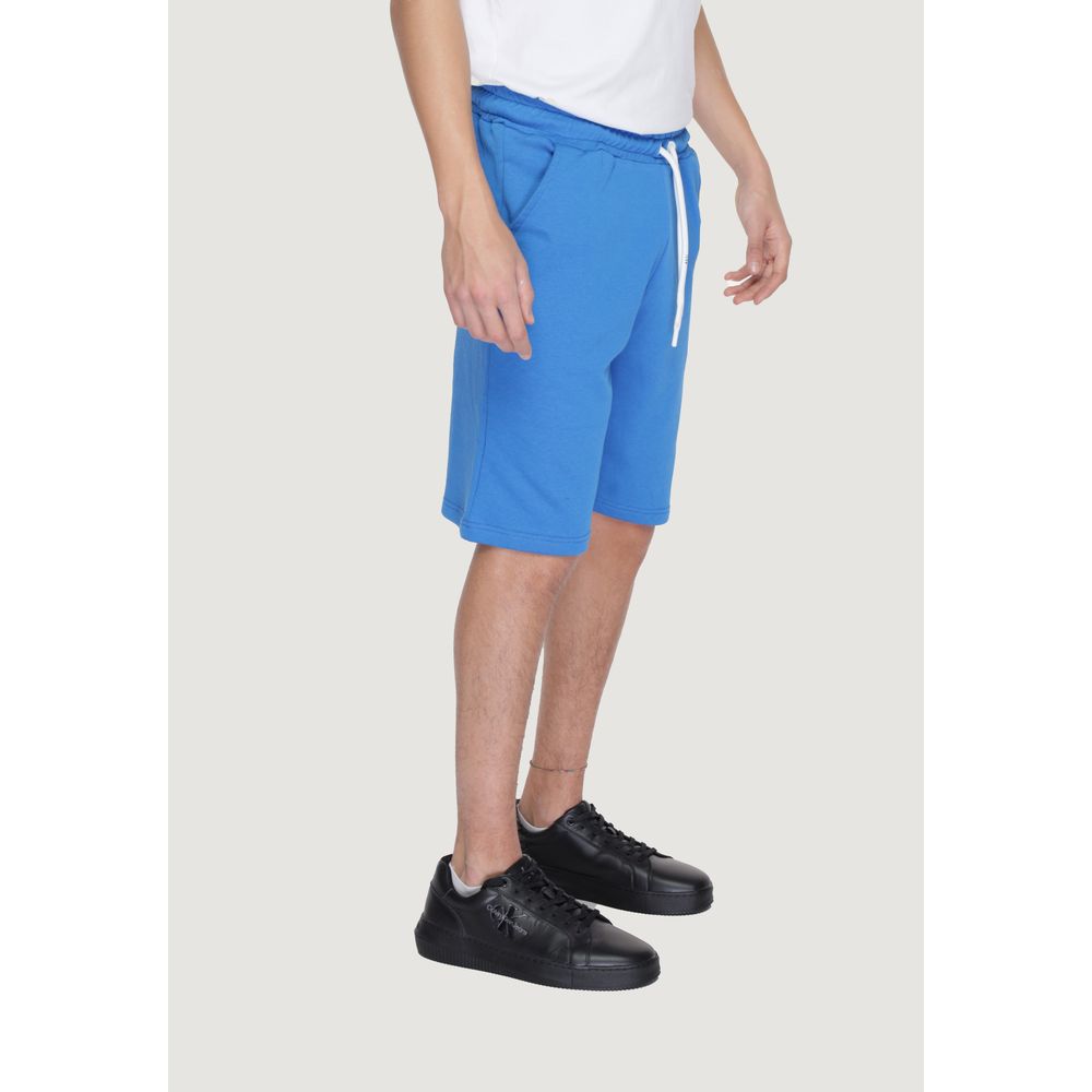 Icon Blue Cotton Bermuda Shorts | Regal Royce