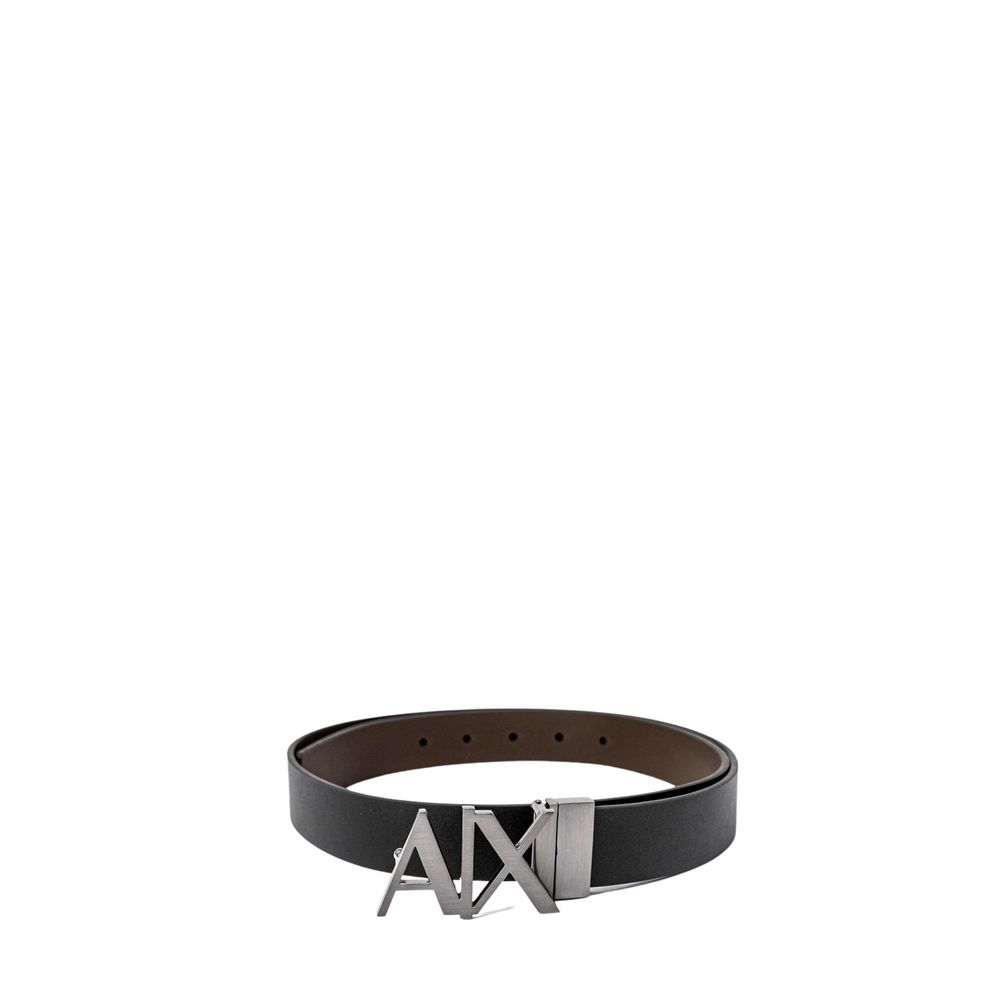Armani Exchange Black Leather Regular Belt | Regal Royce