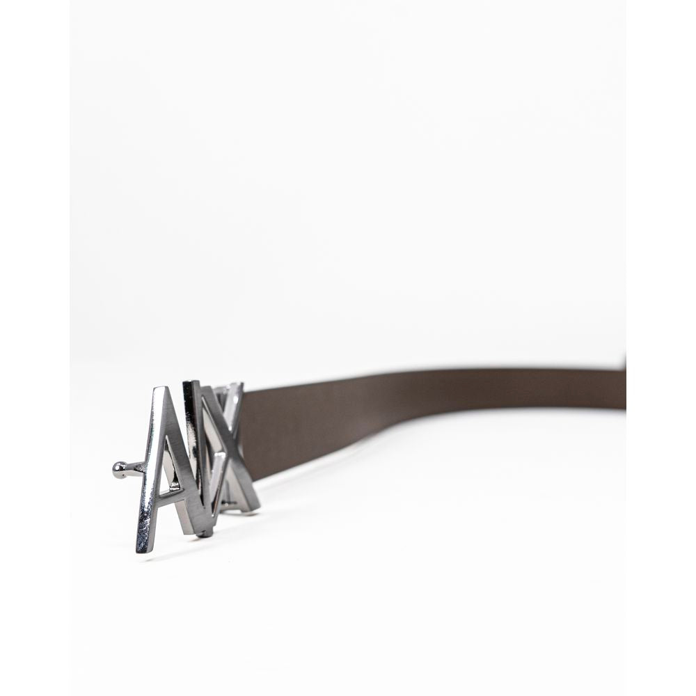 Armani Exchange Black Leather Regular Belt | Regal Royce