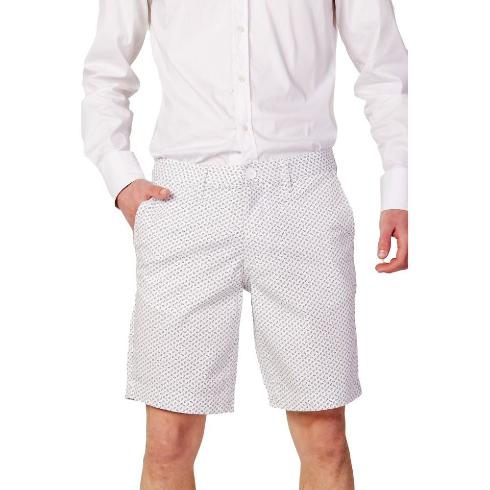 Armani Exchange White Cotton Bermuda Shorts | Regal Royce