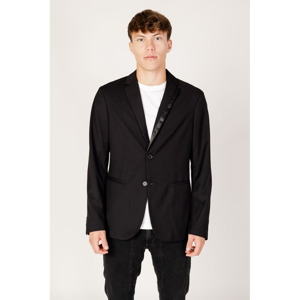 Armani Exchange Black Polyester Blazer | Regal Royce