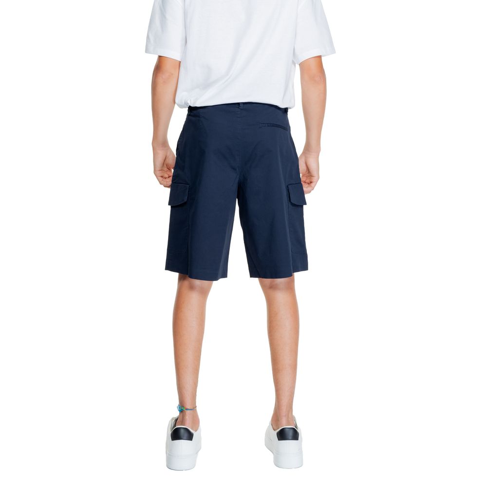 Armani Exchange Blue Cotton Bermuda Shorts | Regal Royce