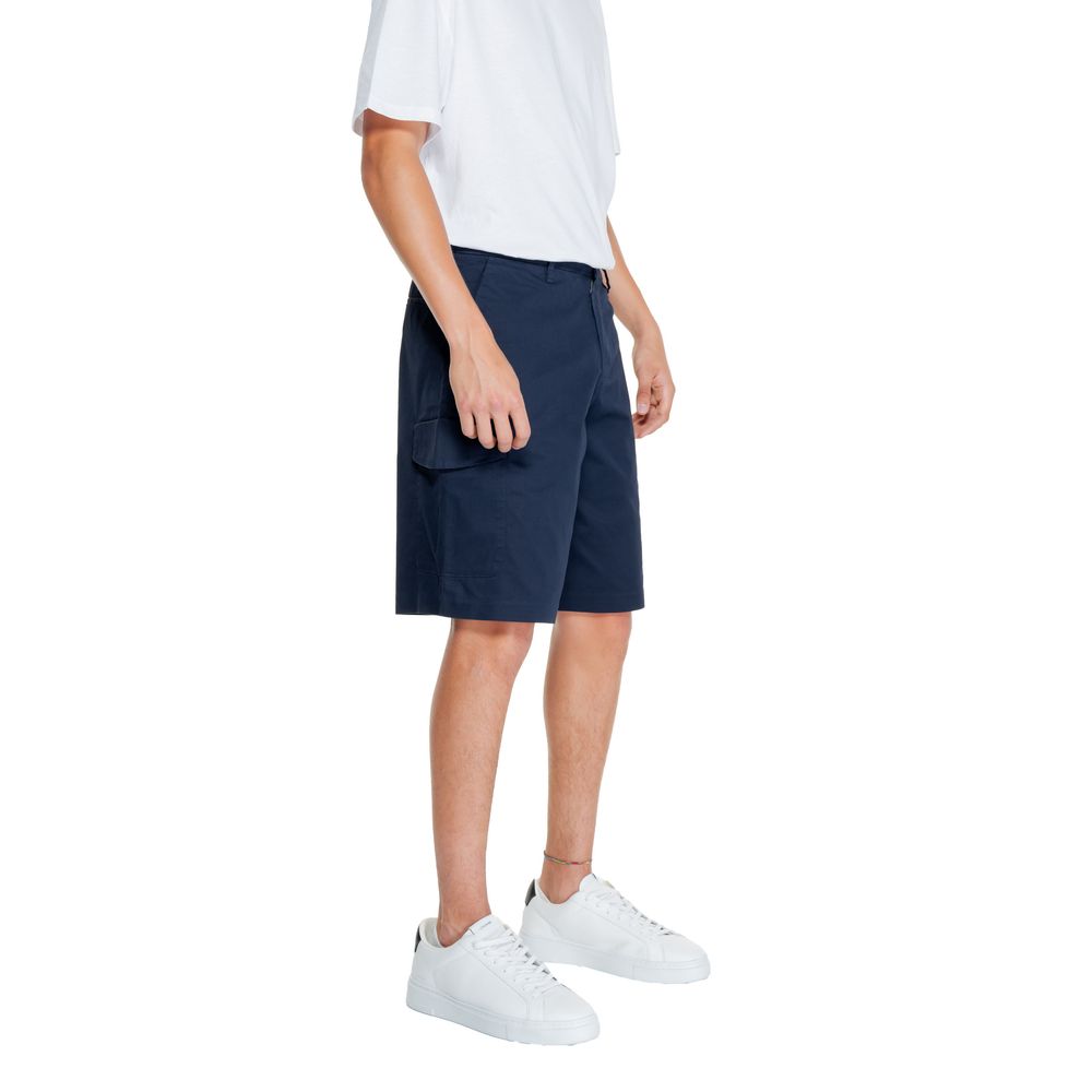 Armani Exchange Blue Cotton Bermuda Shorts | Regal Royce
