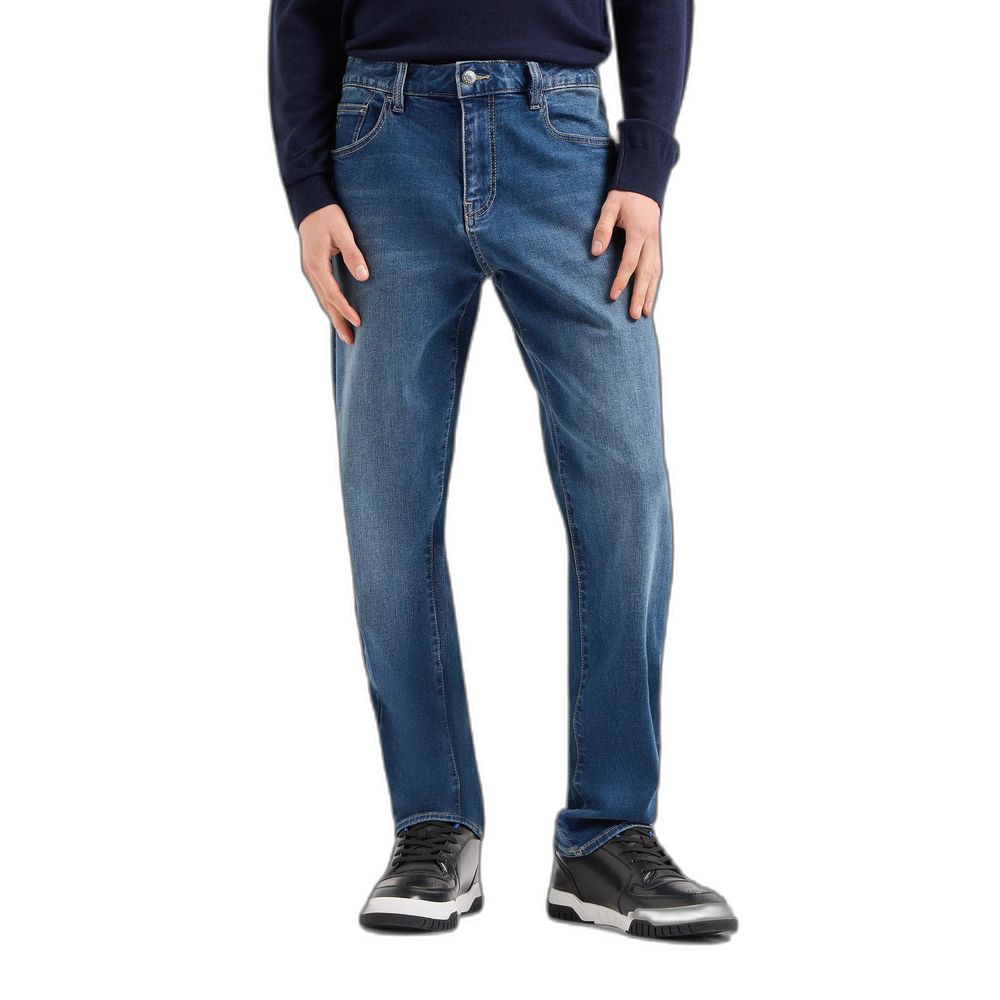 Armani Exchange Blue Cotton Skinny Jeans | Regal Royce