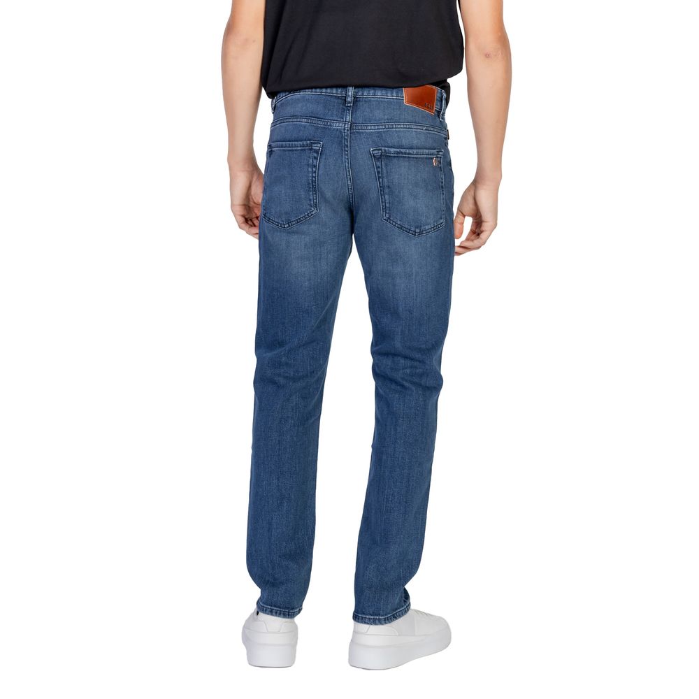 Hugo Boss Blue Cotton Relaxed Fit Jeans | Regal Royce
