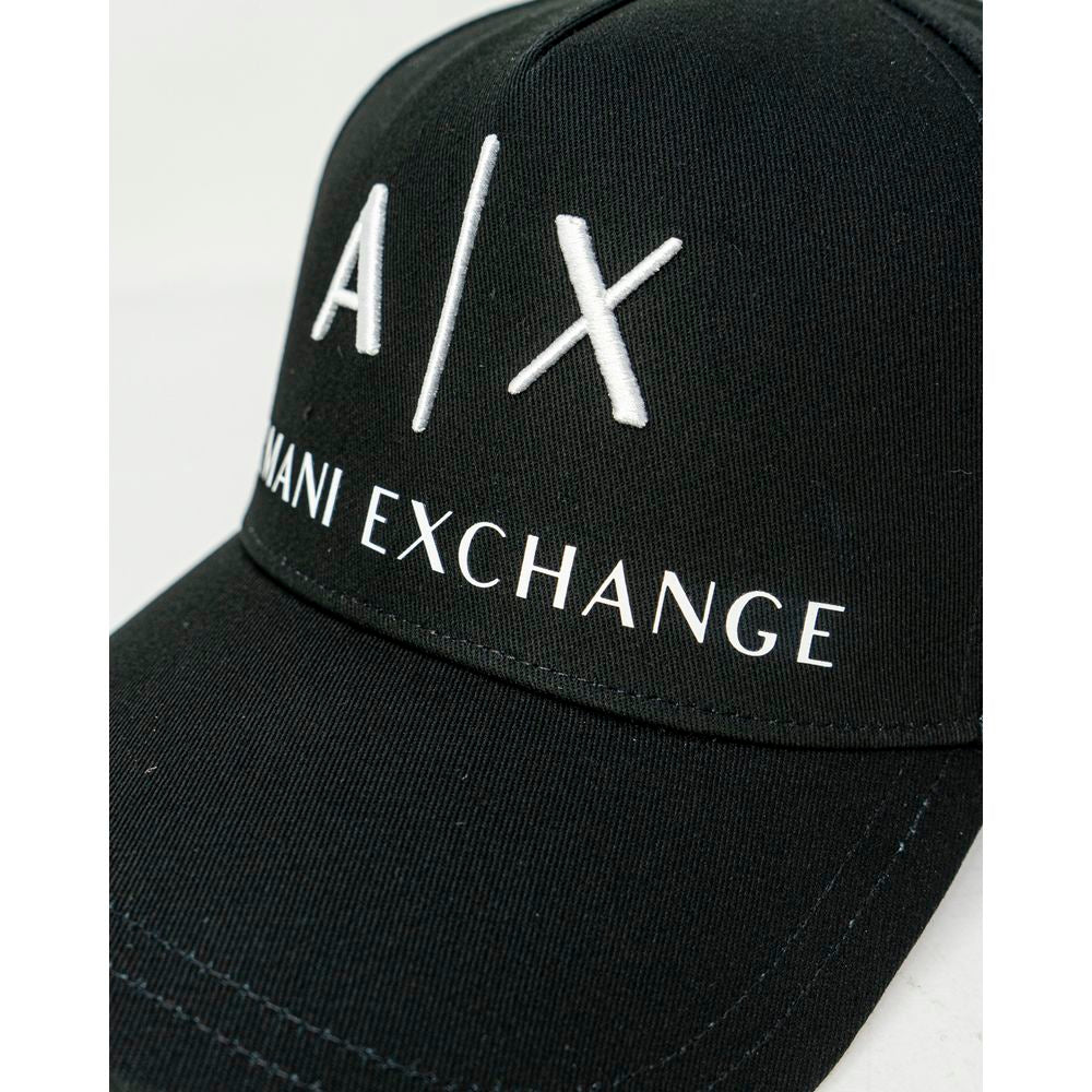 Armani Exchange Black Cotton Cap (Baseball Hat) | Regal Royce