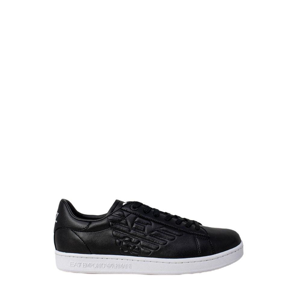 EA7 Emporio Armani Black And White Polyethylene Low Top Sneakers | Regal Royce