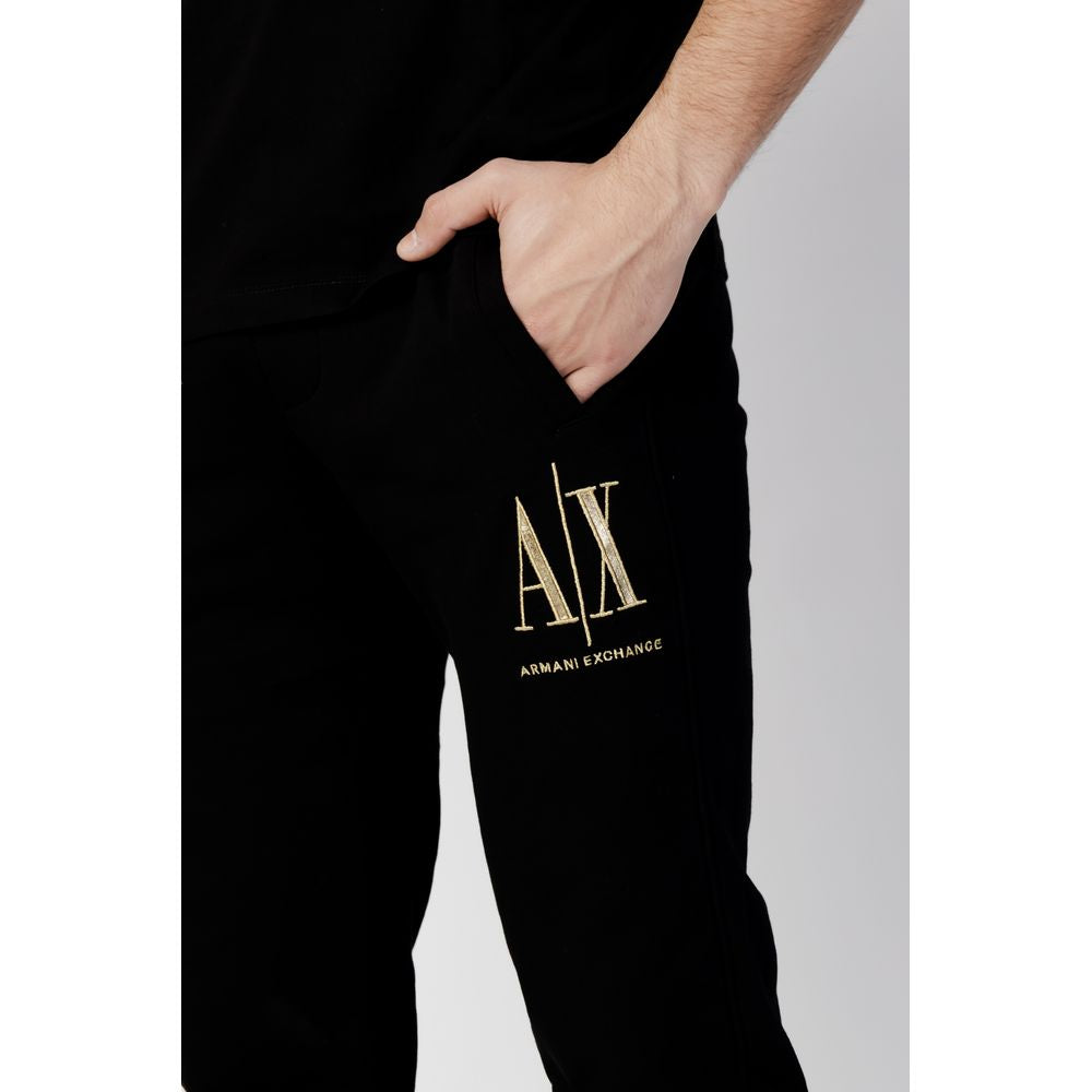 Armani Exchange Black Cotton Joggers (Workout Pants) | Regal Royce