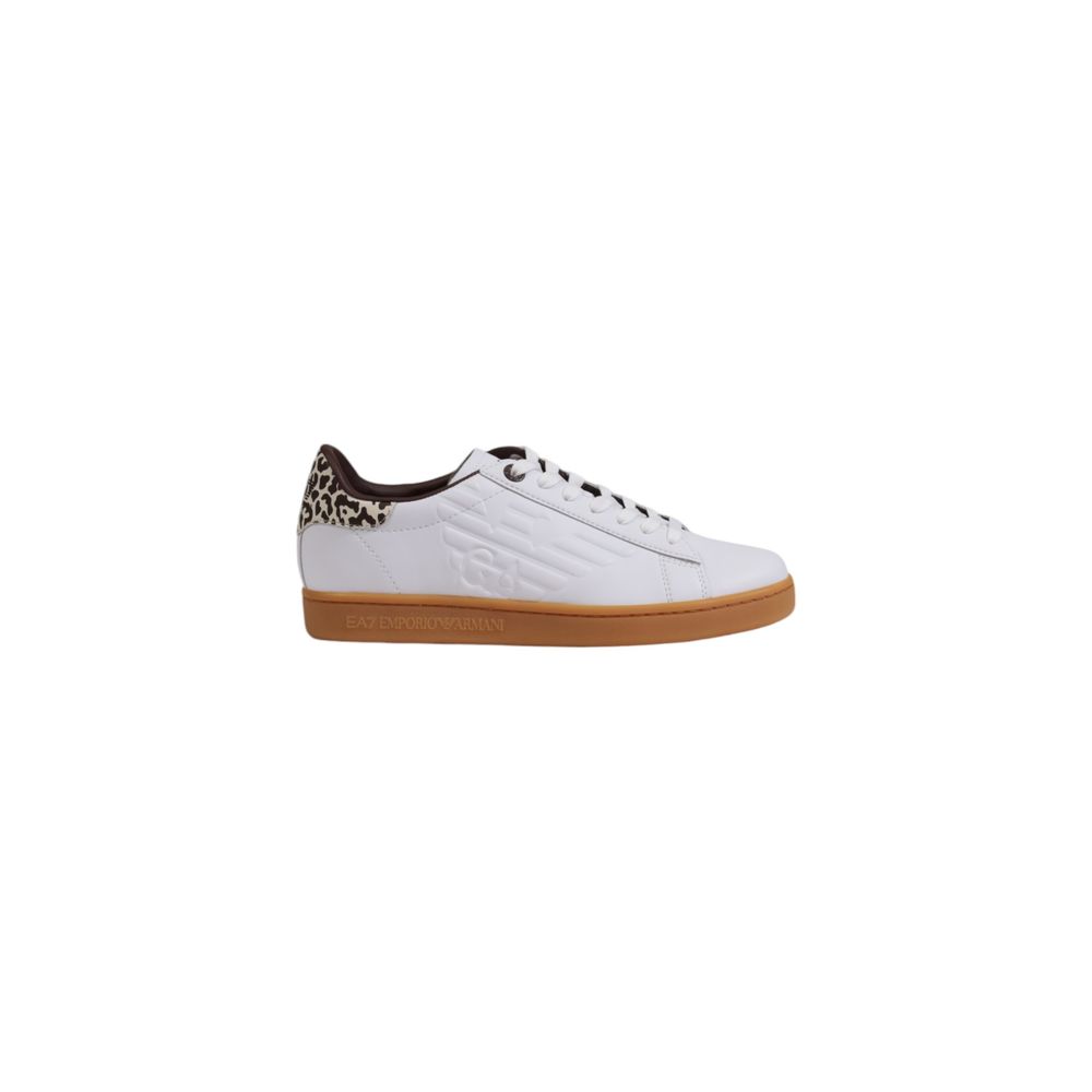 EA7 Emporio Armani Beige Leather Low Top Sneakers | Regal Royce