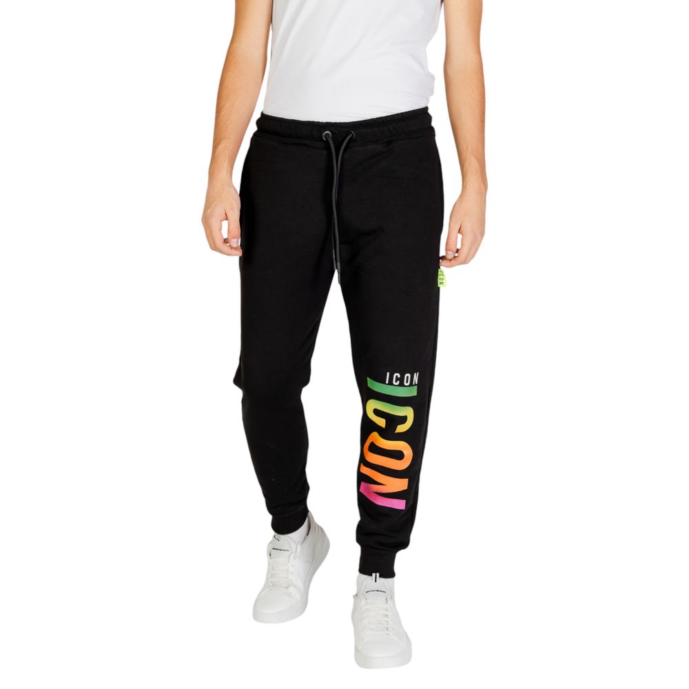 Icon Black Cotton Joggers (Workout Pants) | Regal Royce
