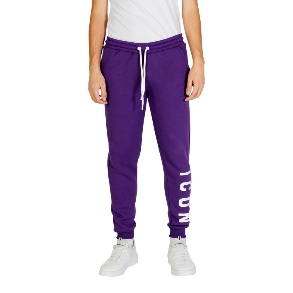 Icon Purple Cotton Joggers (Workout Pants) | Regal Royce