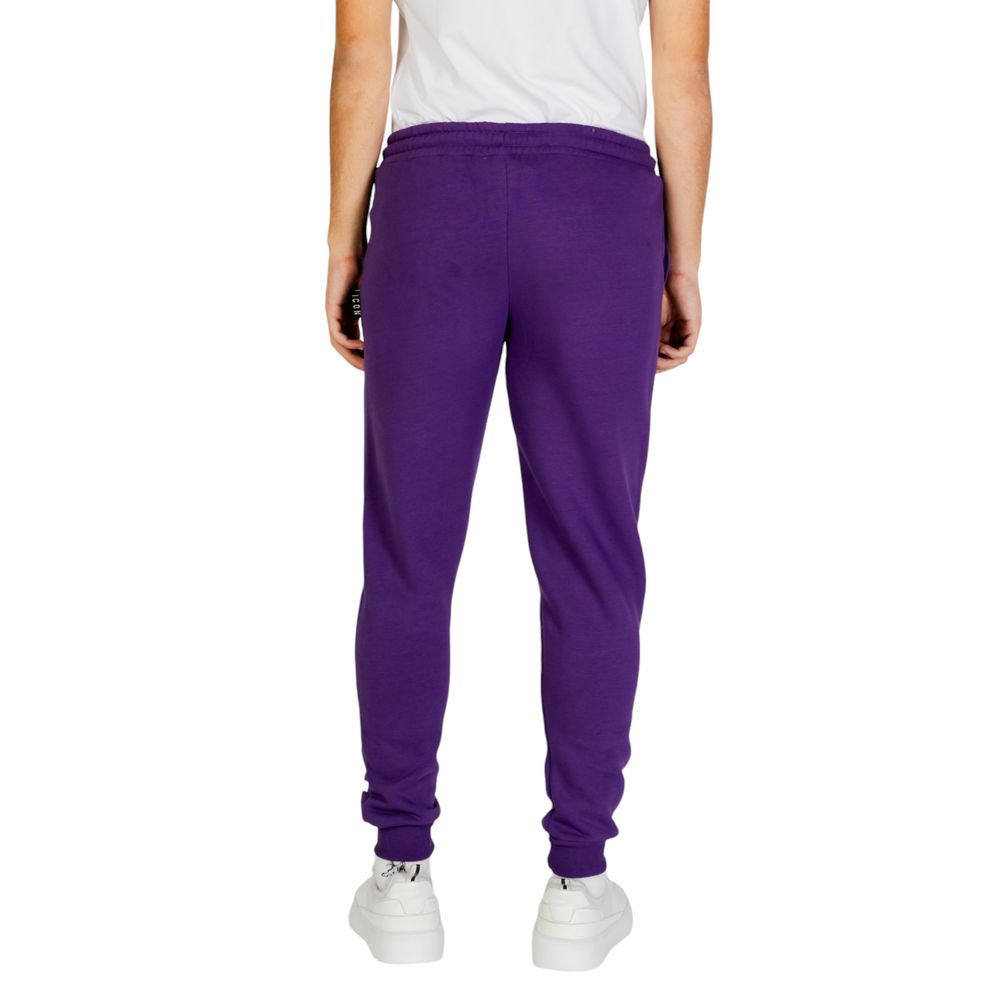 Icon Purple Cotton Joggers (Workout Pants) | Regal Royce