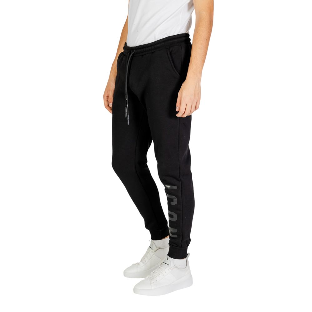 Icon Black Cotton Joggers (Workout Pants) | Regal Royce