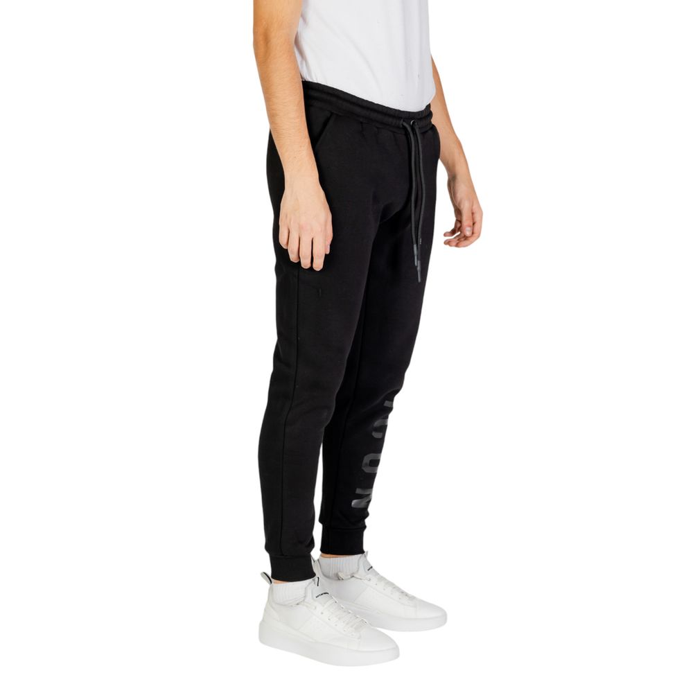 Icon Black Cotton Joggers (Workout Pants) | Regal Royce