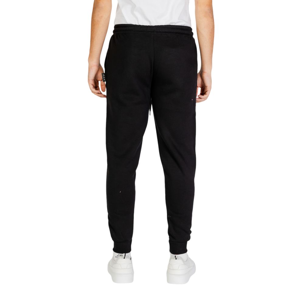 Icon Black And White Cotton Joggers (Workout Pants) | Regal Royce