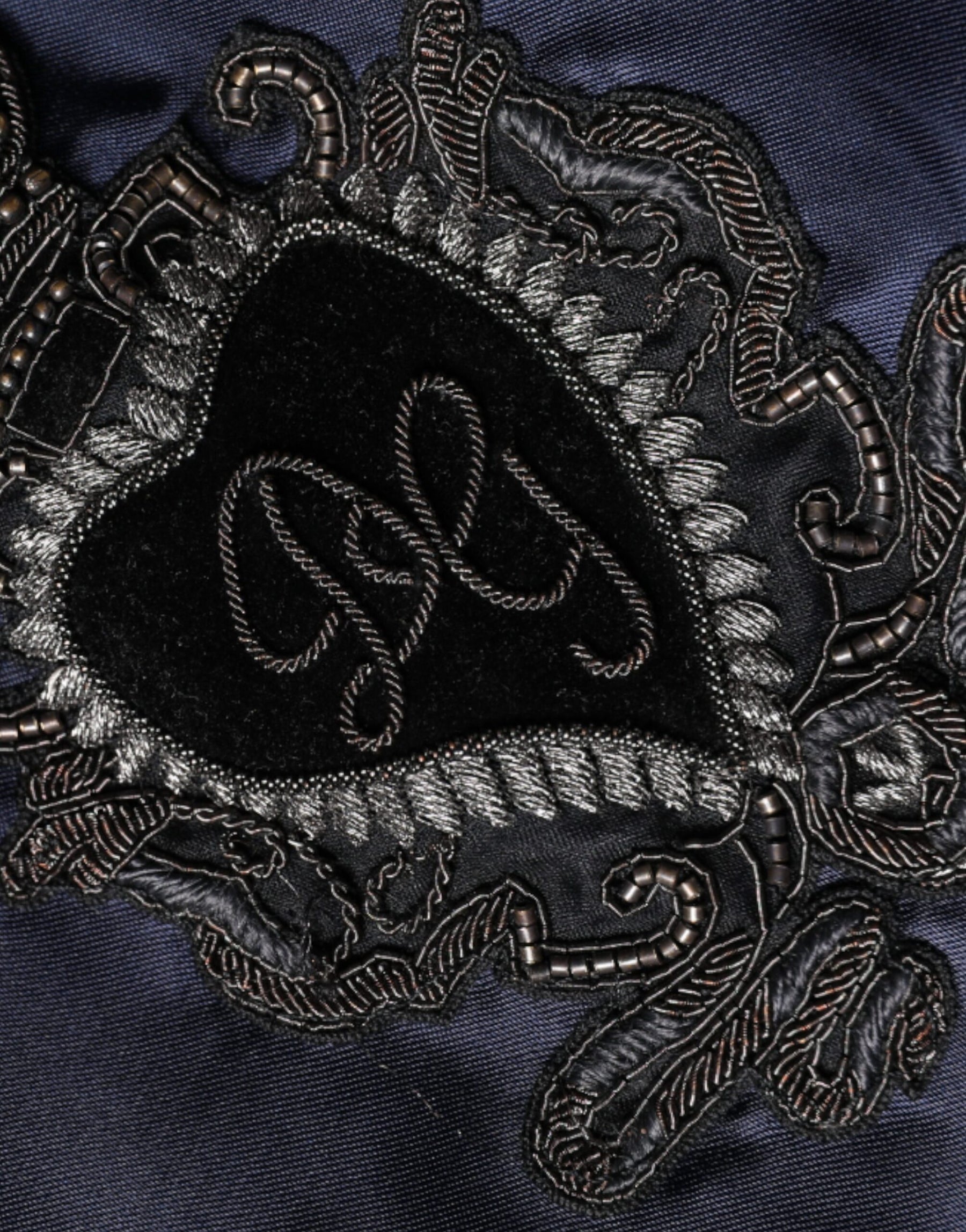 Dolce & Gabbana Blue Crown Heart Full Zip Men Bomber Jacket | Regal Royce