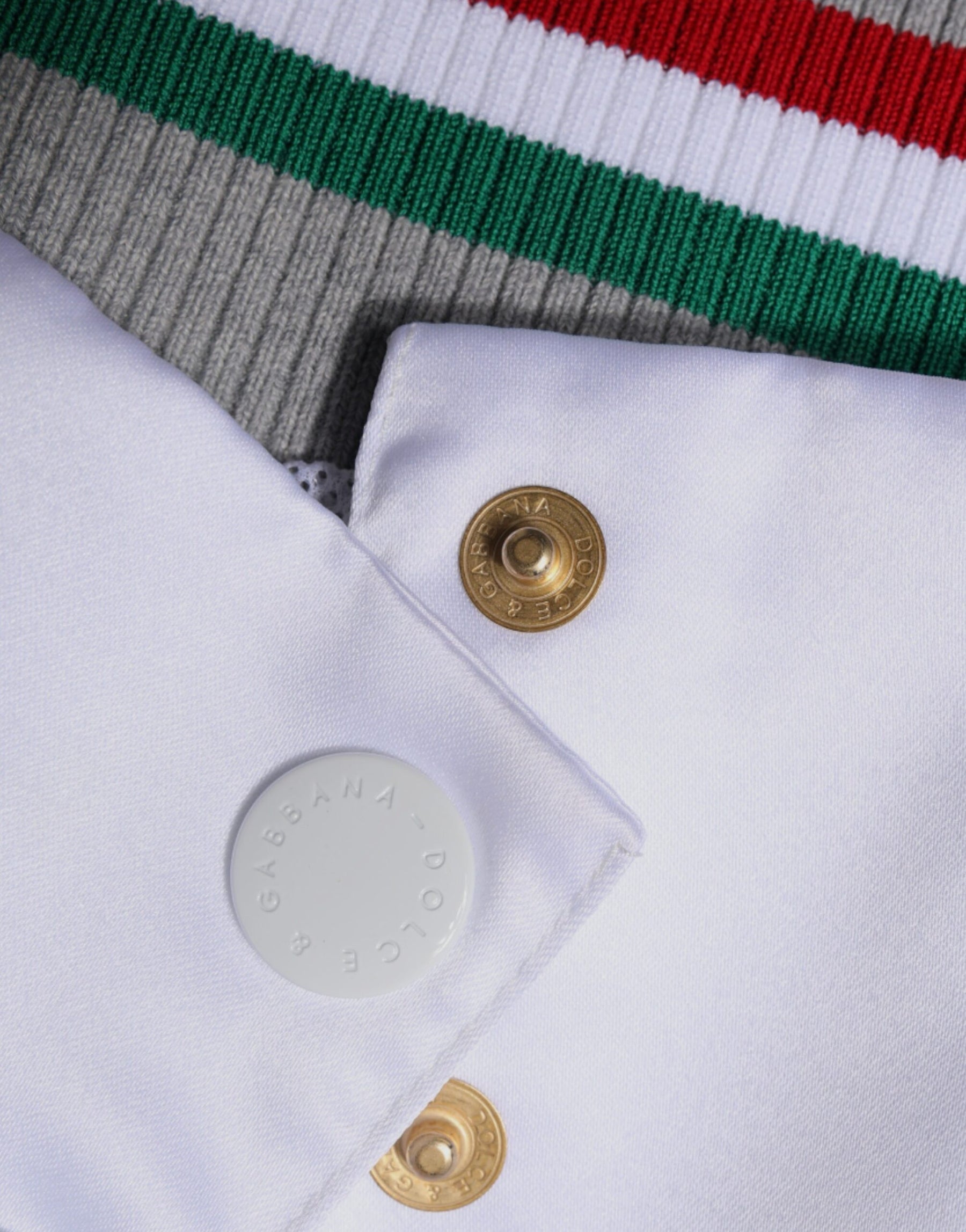 Dolce & Gabbana Multicolor Italia Button Down Bomber Jacket | Regal Royce