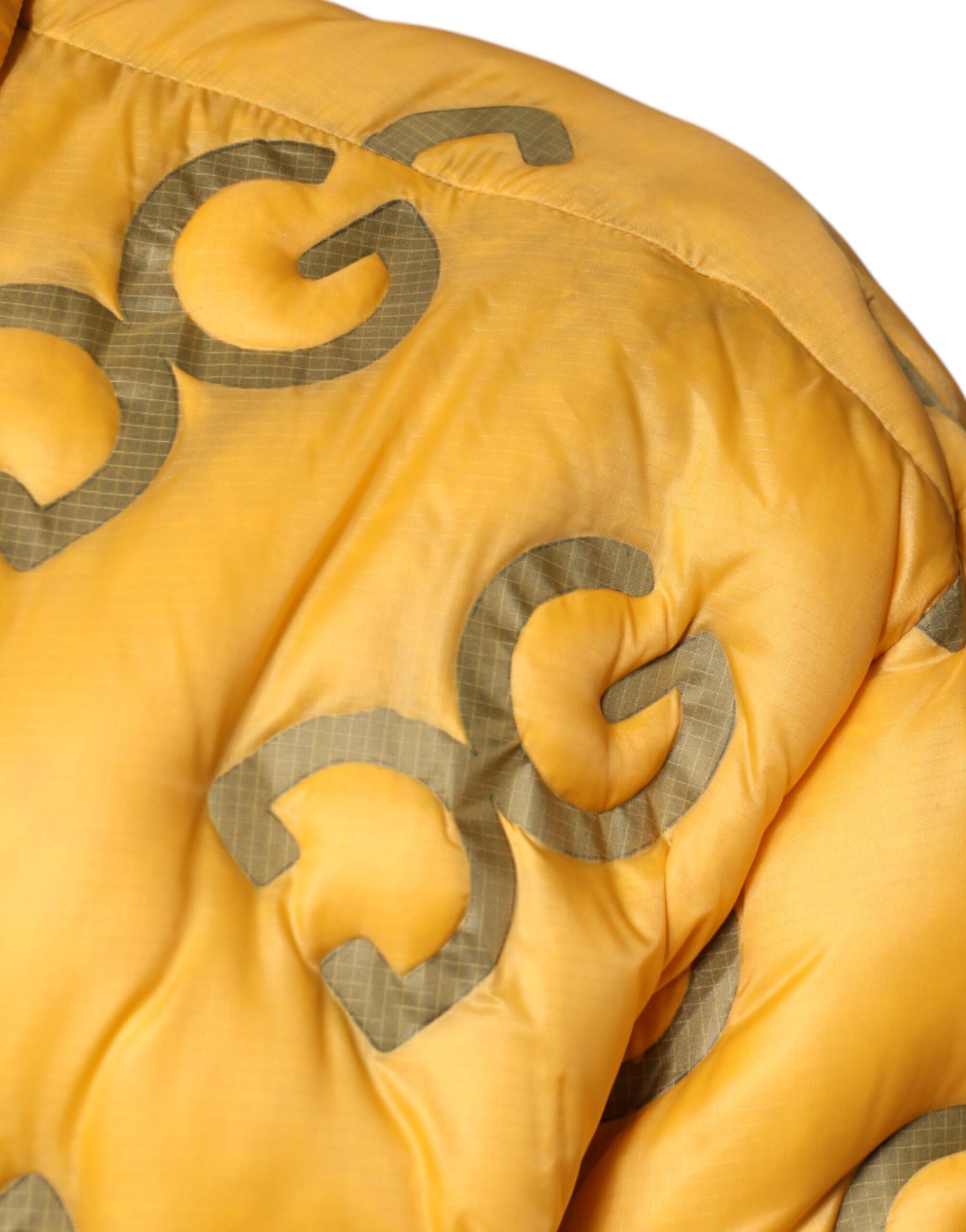 Dolce & Gabbana Yellow Logo Padded Buttoned Blouson Jacket | Regal Royce