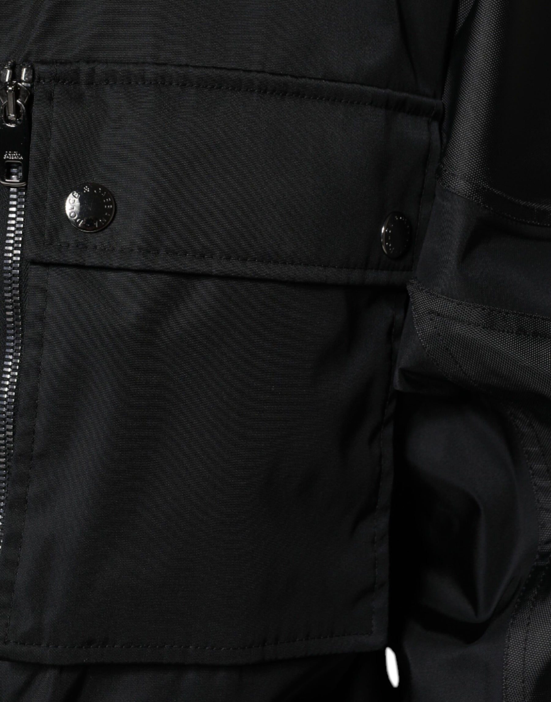 Dolce & Gabbana Black Nylon Winter Men Parka Coat Jacket | Regal Royce