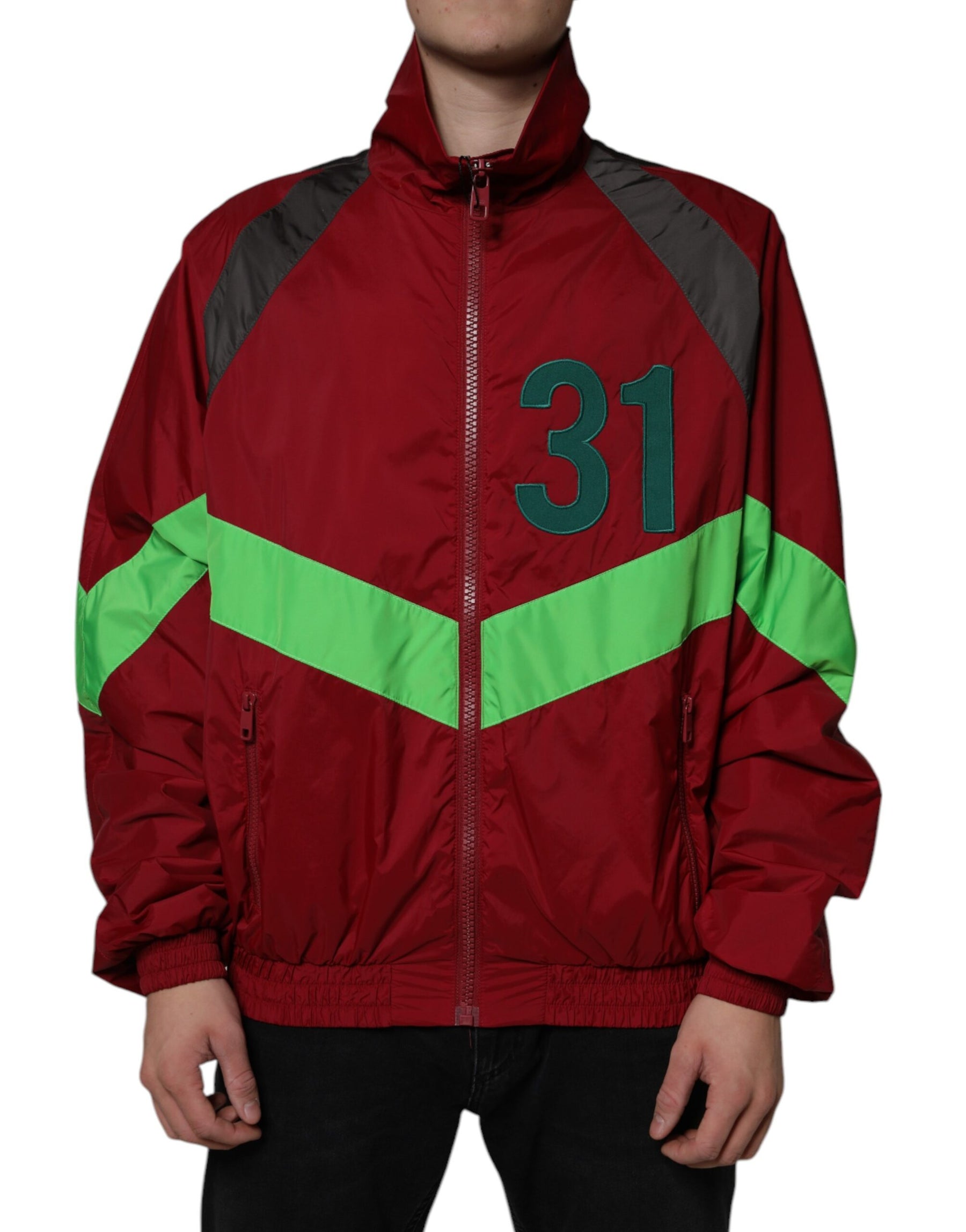 Dolce & Gabbana Multicolor Nylon Full Zip Windbreaker Jacket | Regal Royce