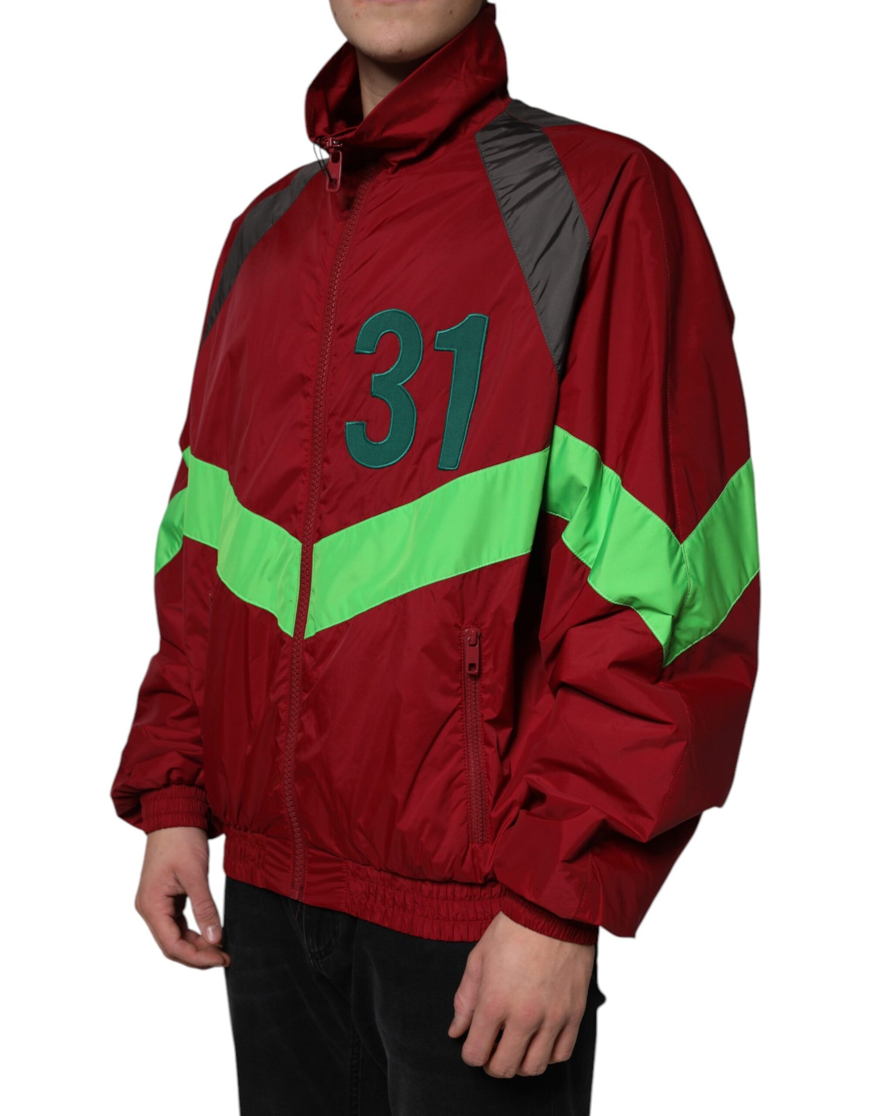Dolce & Gabbana Multicolor Nylon Full Zip Windbreaker Jacket | Regal Royce