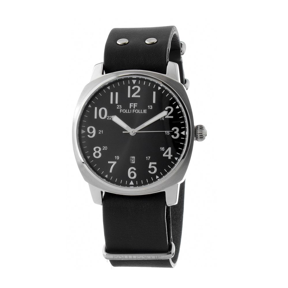 Folli Follie Black Leather Dress Watch | Regal Royce