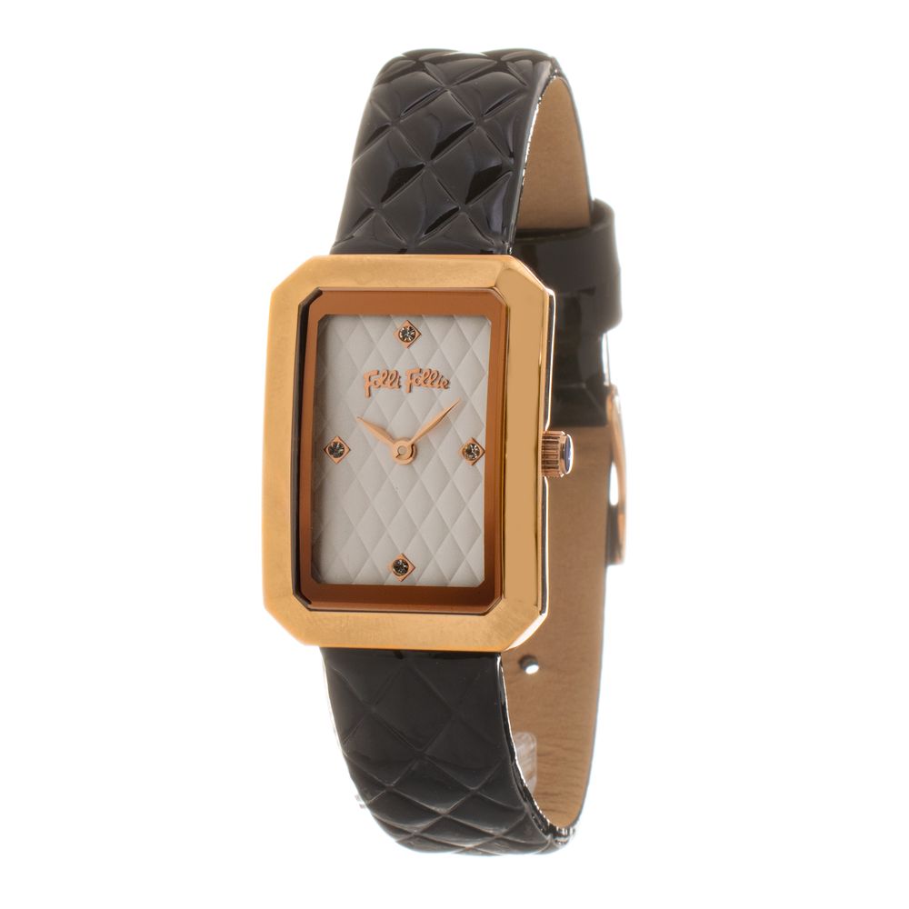 Folli Follie Black Leather Dress Watch | Regal Royce