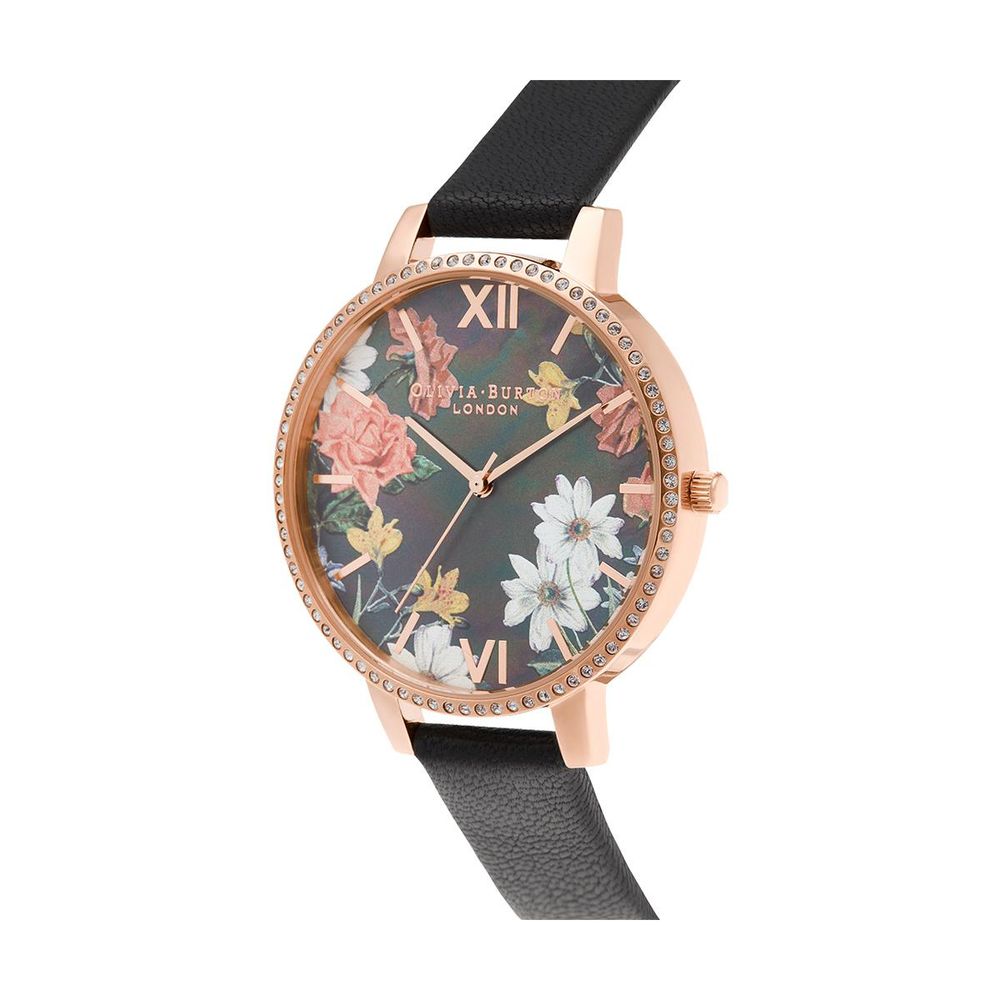 Olivia Burton Black Artificial Leather Dress Watch | Regal Royce