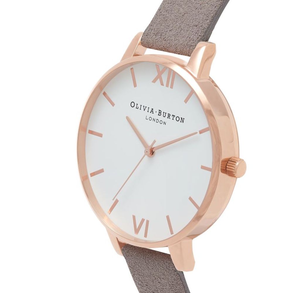 Olivia Burton Gray Artificial Leather Dress Watch | Regal Royce