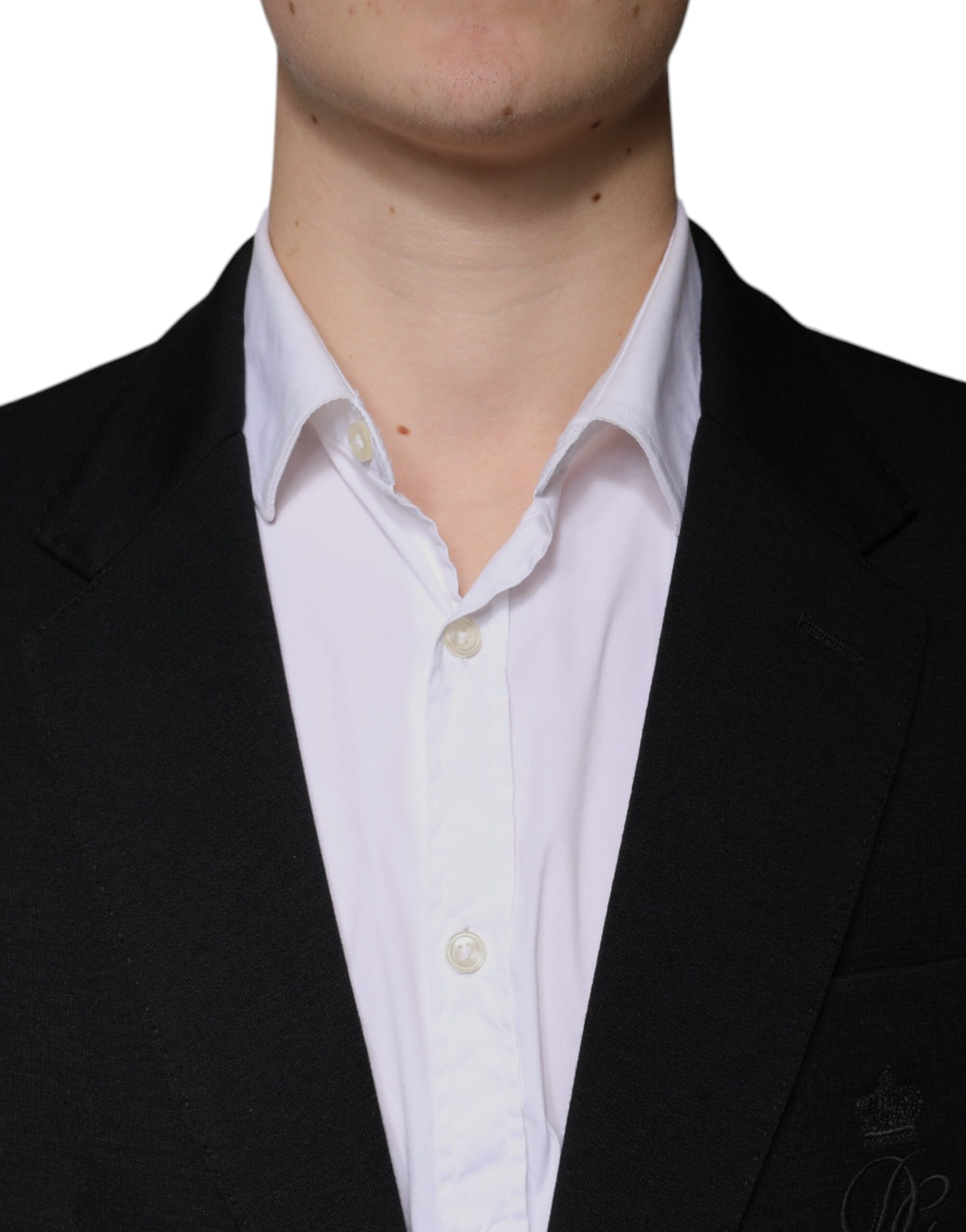 Dolce & Gabbana Black Wool Single Breasted Formal Blazer | Regal Royce