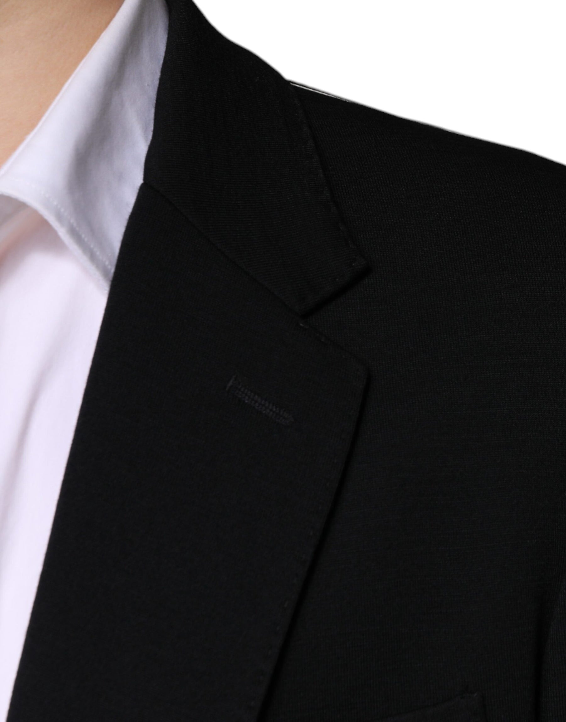 Dolce & Gabbana Black Wool Single Breasted Formal Blazer | Regal Royce