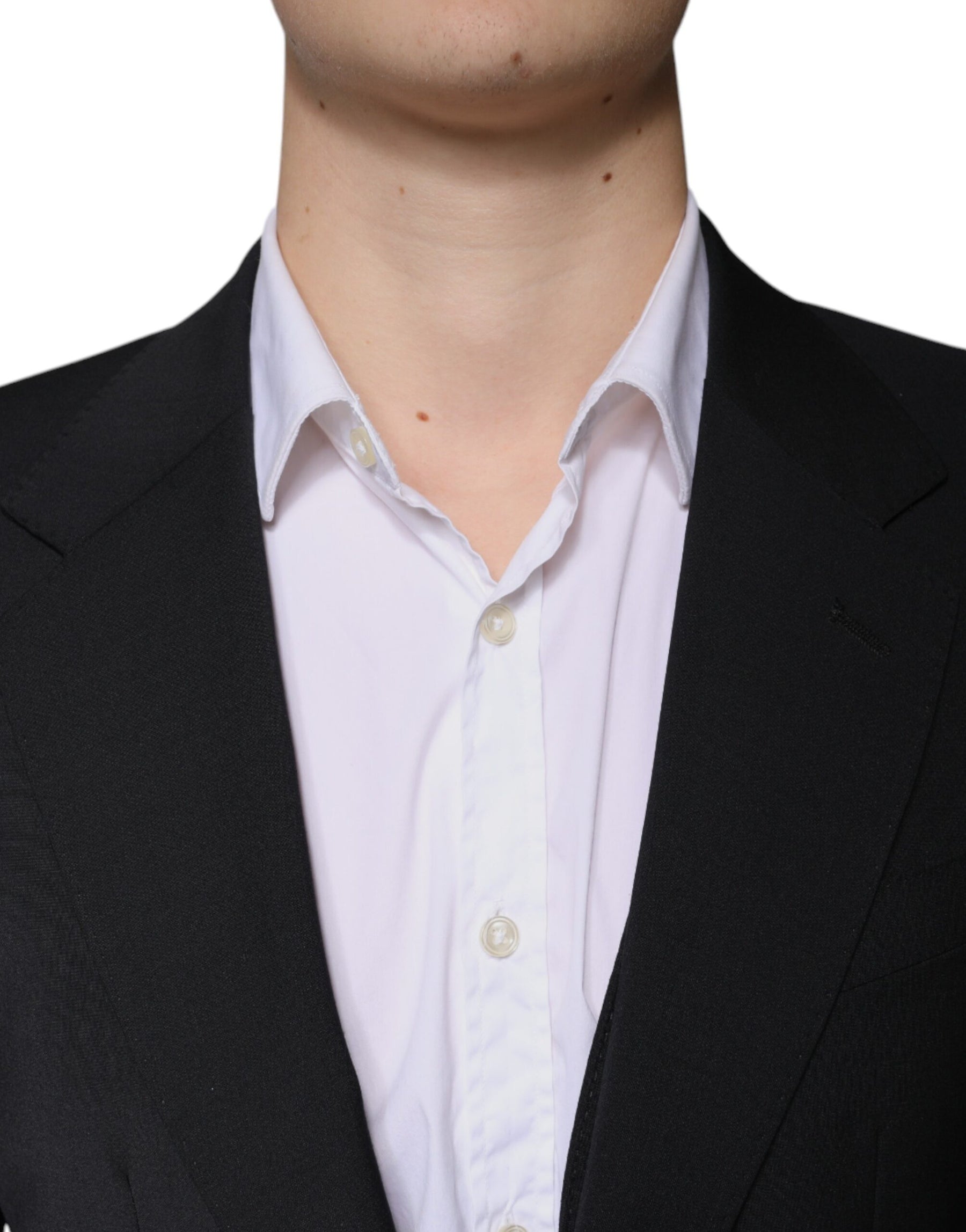 Dolce & Gabbana Black Wool 3 Piece Slim Fit Formal Men Suit | Regal Royce