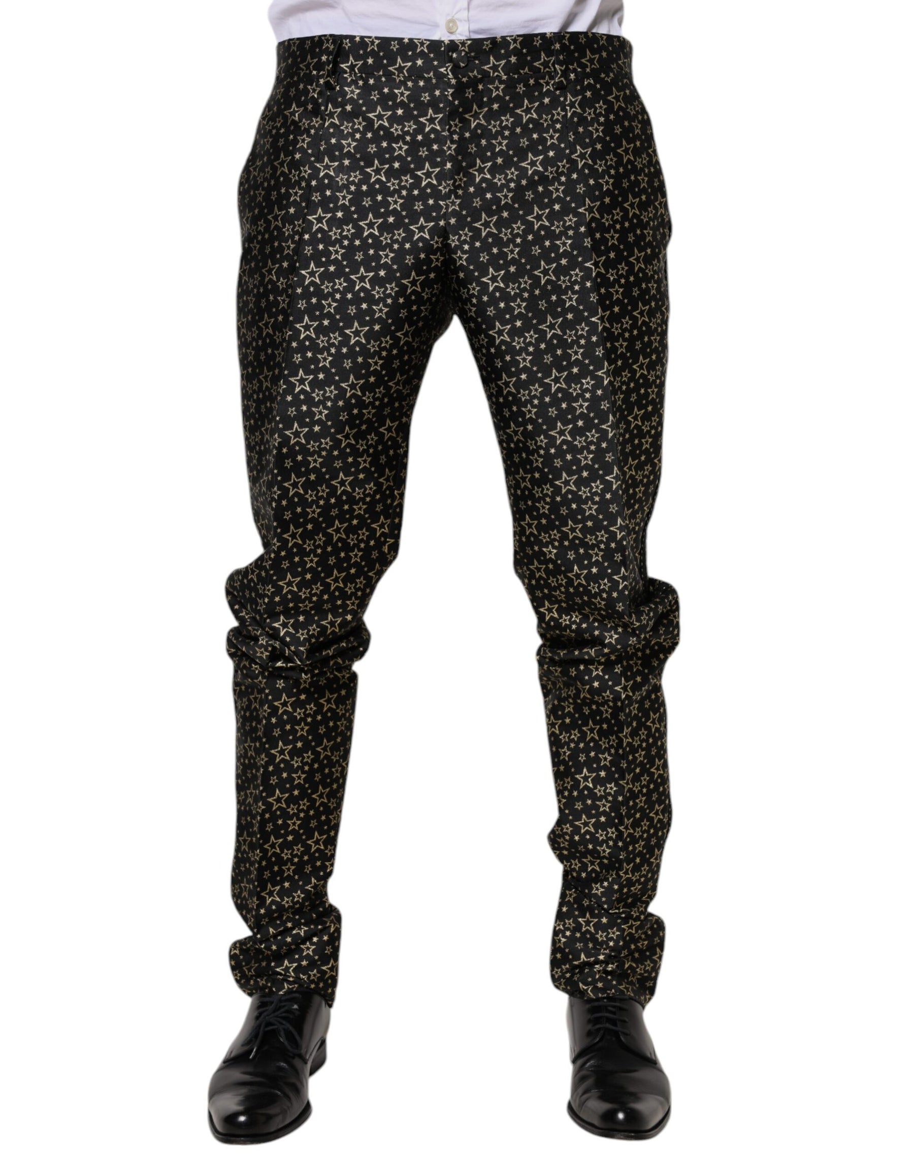 Dolce & Gabbana Black Stars Jacquard SICILIA 2 Piece Suit | Regal Royce