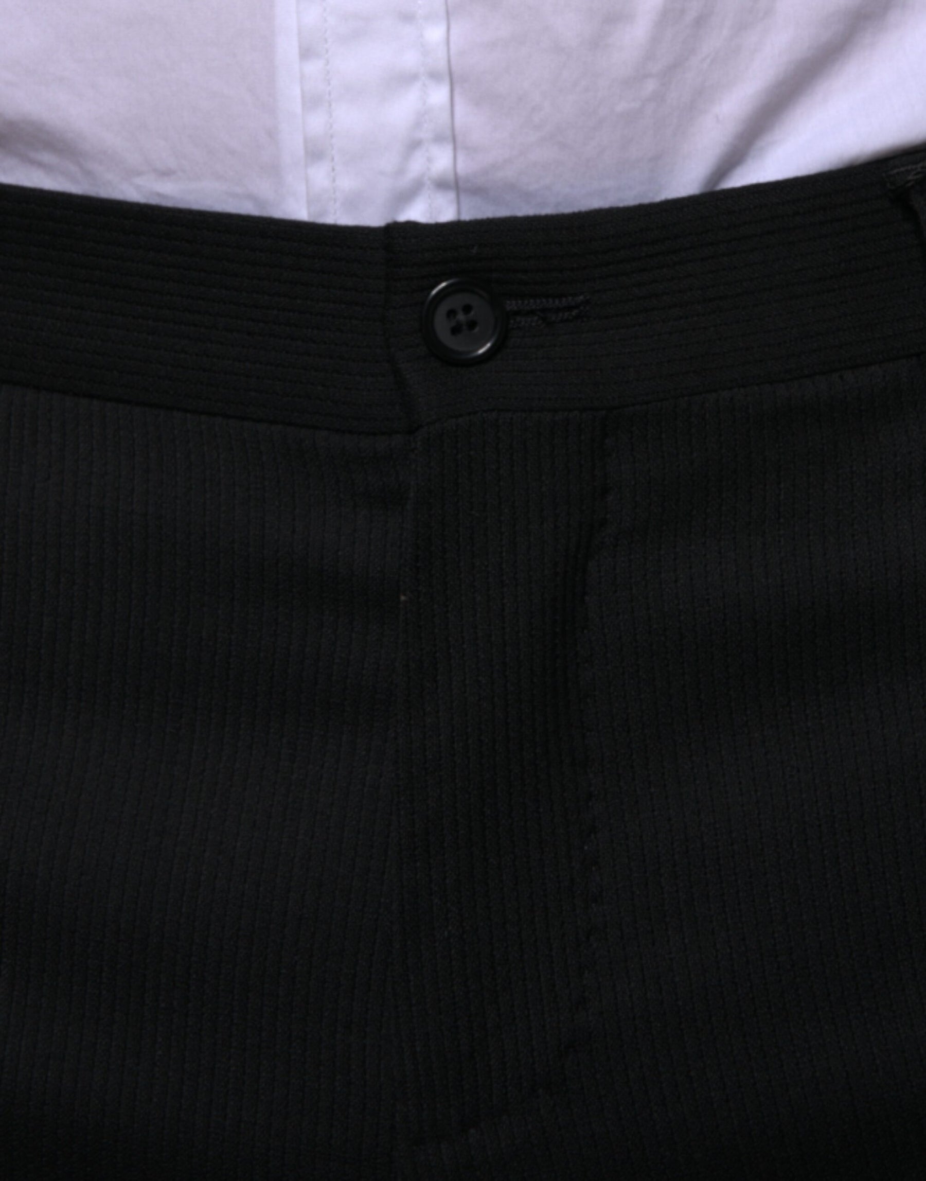 Dolce & Gabbana Black Wool Skinny Formal Dress Pants | Regal Royce