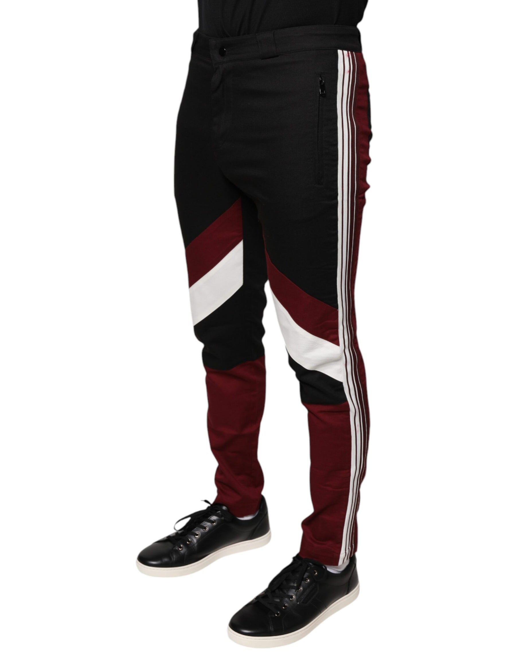 Dolce & Gabbana Multicolor Stripe Skinny Cotton Pants | Regal Royce