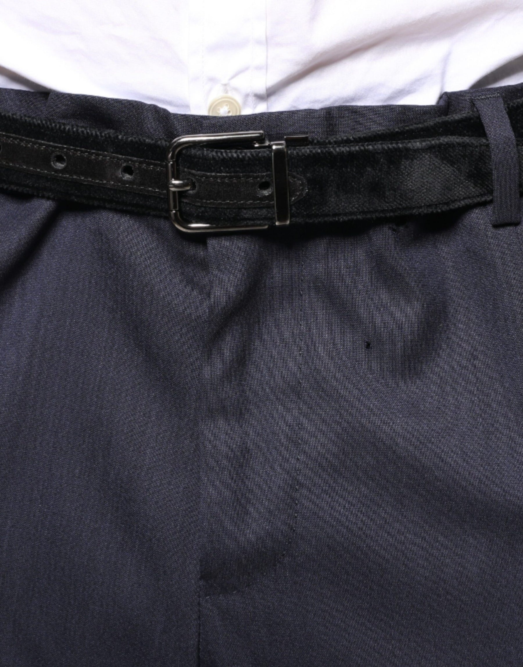 Dolce & Gabbana Blue Wool Skinny Formal Dress Pants | Regal Royce