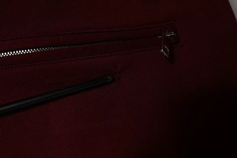 Dolce & Gabbana Dark Red Cotton Men Jogger Sweatpants Pants | Regal Royce