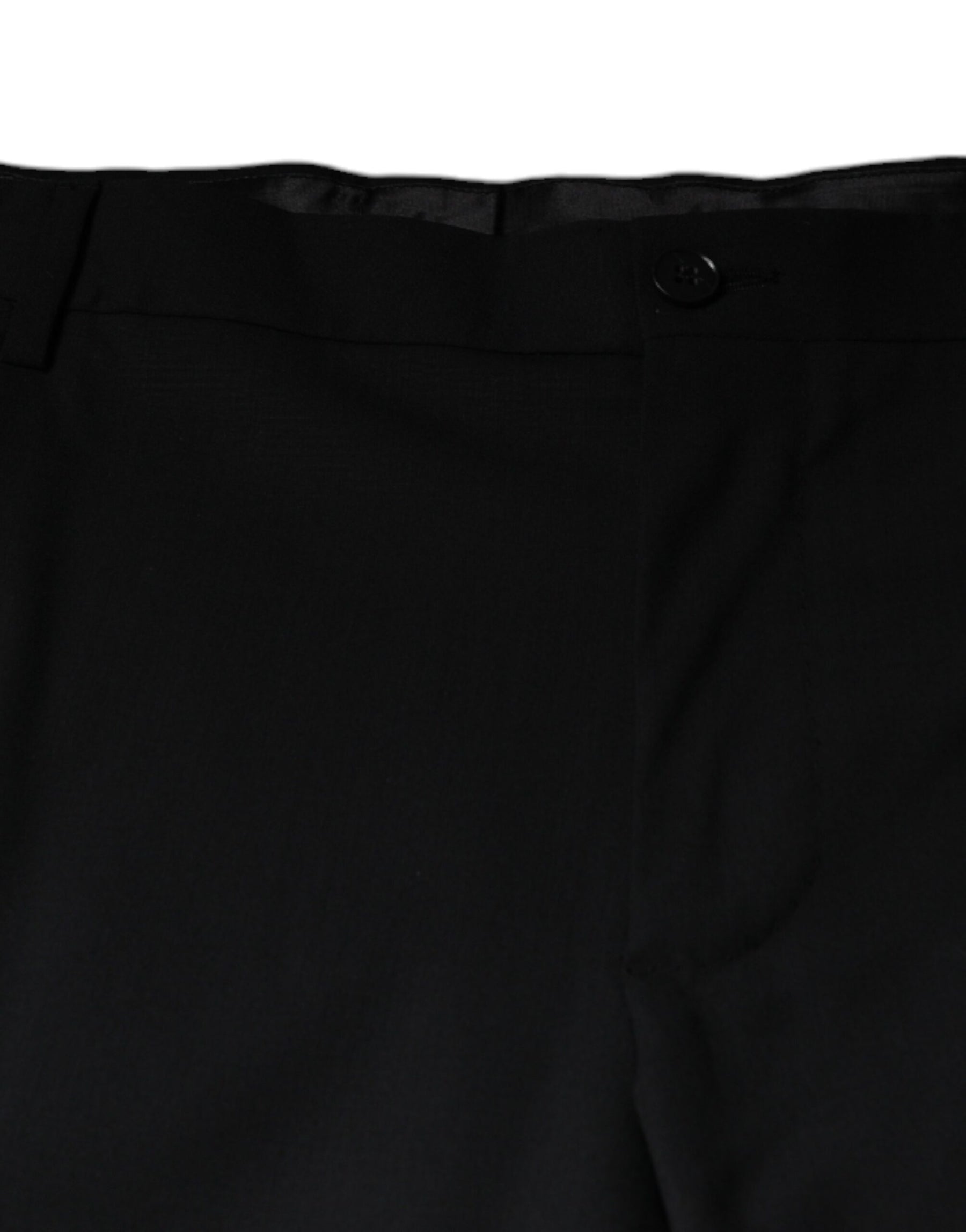 Dolce & Gabbana Black Wool Men Formal Dress Pants | Regal Royce