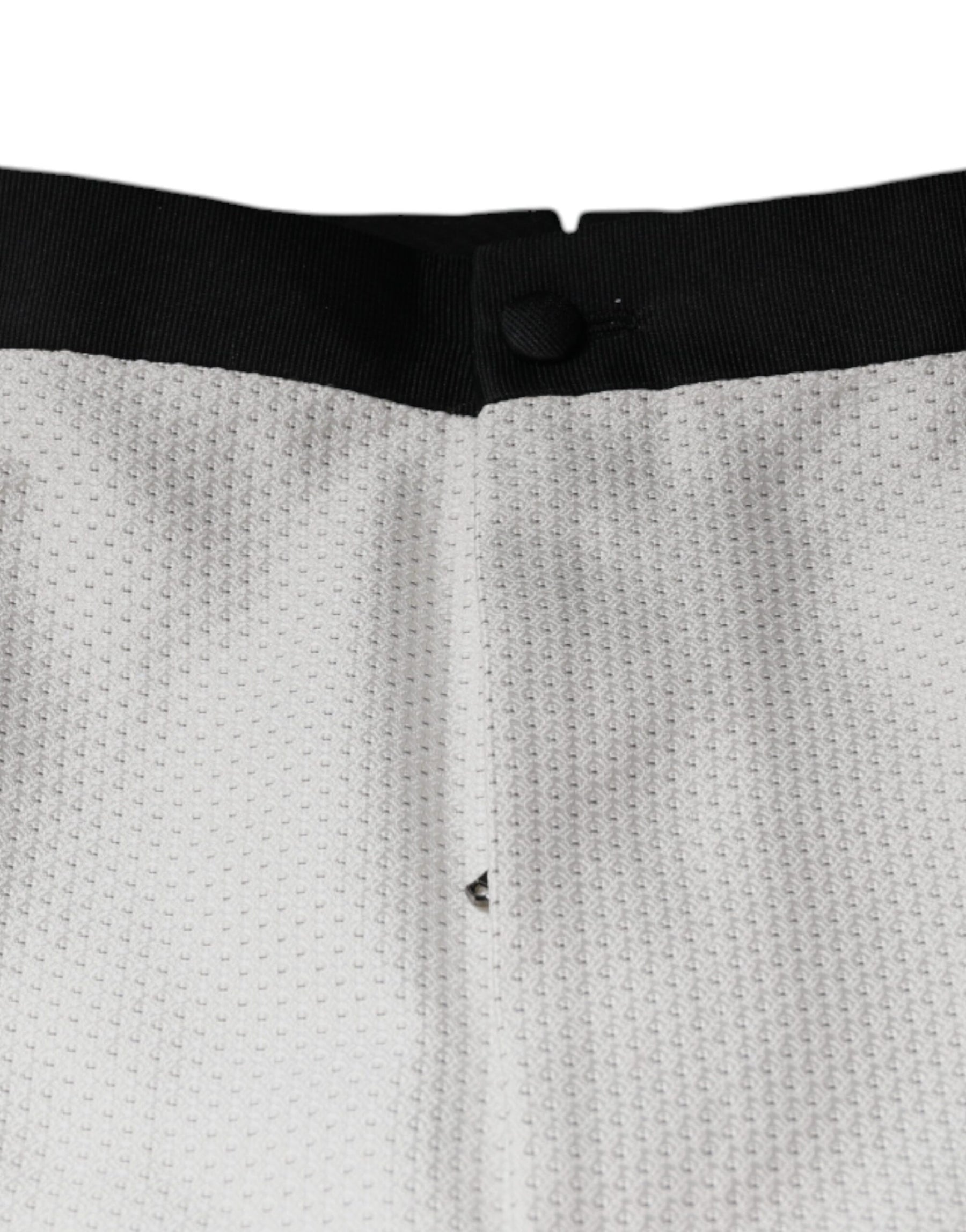 Dolce & Gabbana White Polyester Formal Dress Pants | Regal Royce
