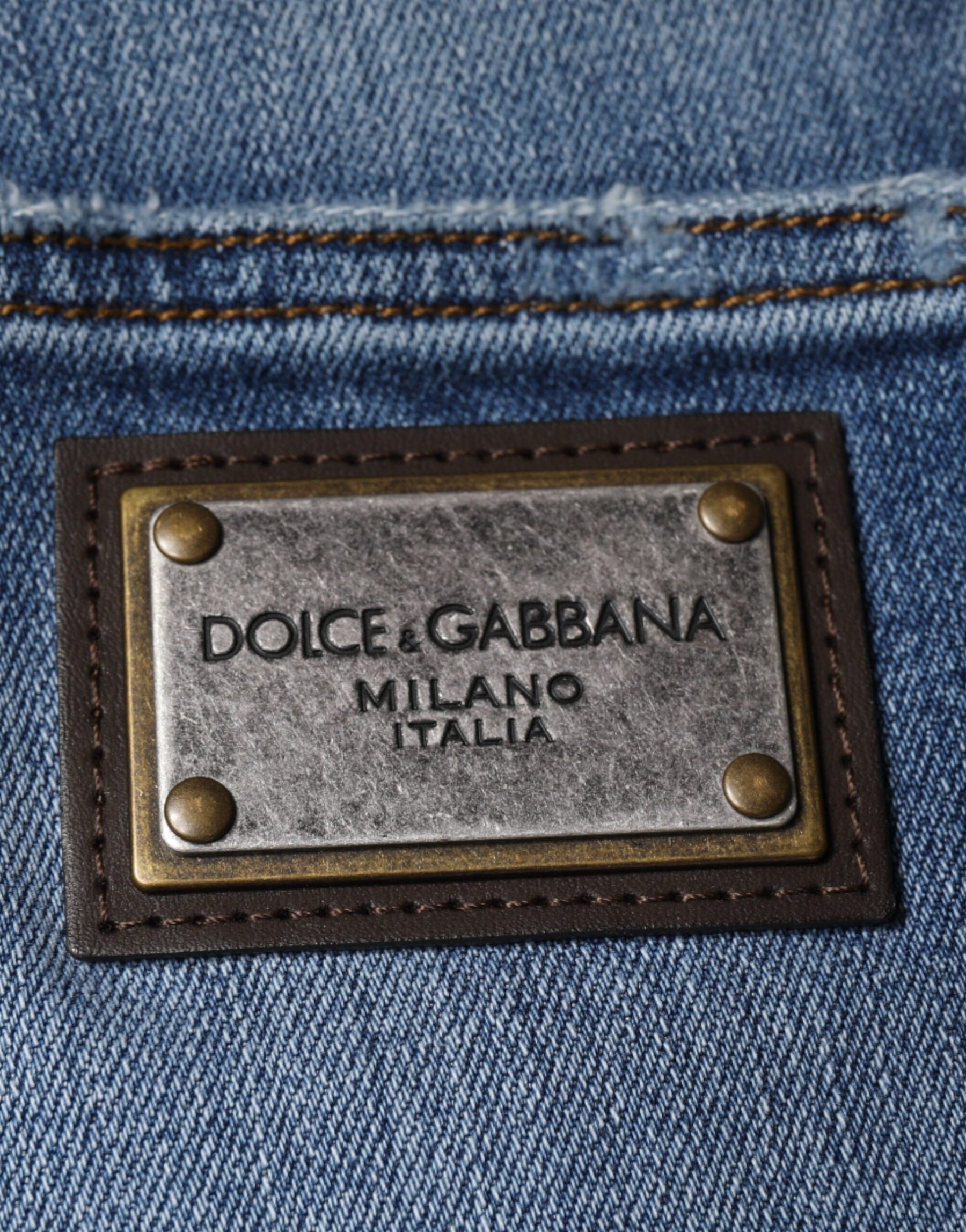 Dolce & Gabbana Blue Washed Cotton Stretch Men Denim Jeans | Regal Royce
