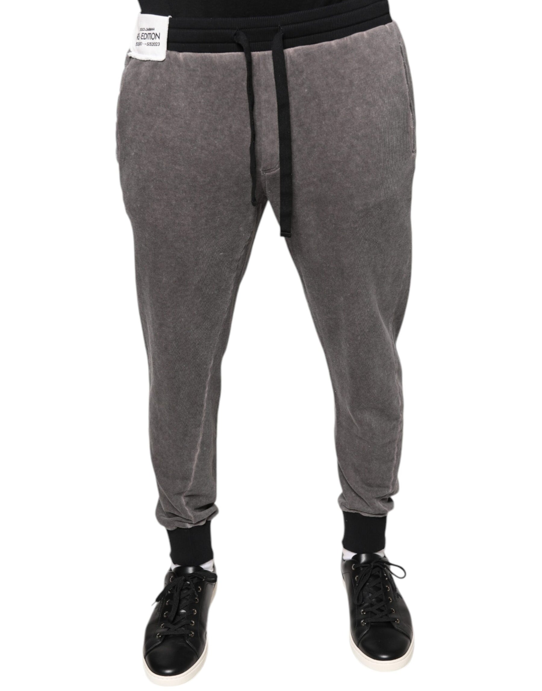 Dolce & Gabbana Gray Cotton Jogger Jogging Pants | Regal Royce