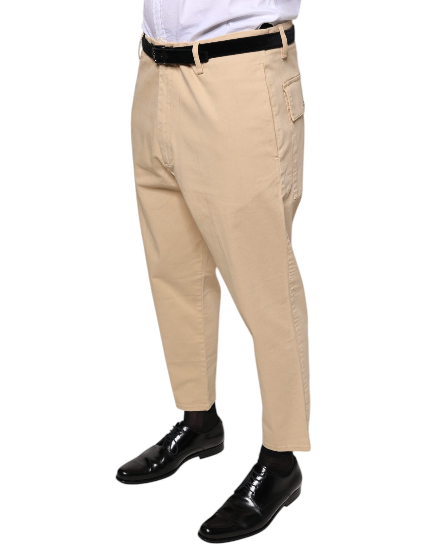 Don The Fuller Beige HOUSTON Men Cropped Dress Pants | Regal Royce