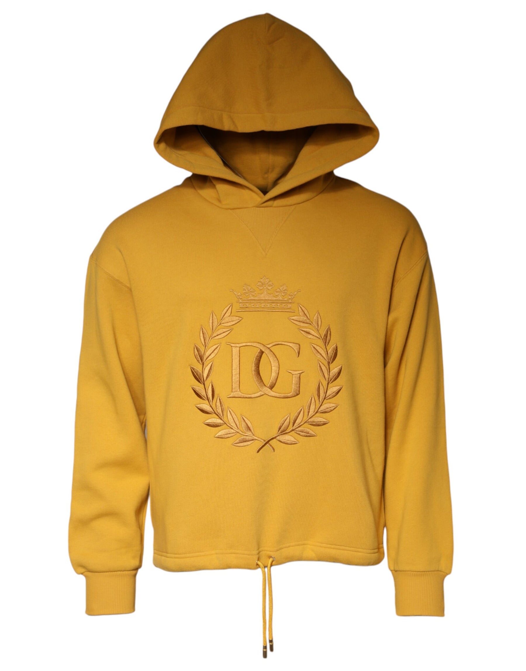 Dolce & Gabbana Mustard DG Hooded Men Sweatshirt Sweater | Regal Royce